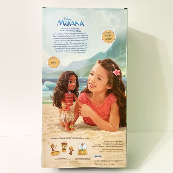 Jakks Pacific Moana Adventure Doll, 14 Inch, with Plumeria Flower Hair Clip - Picture 7 of 16